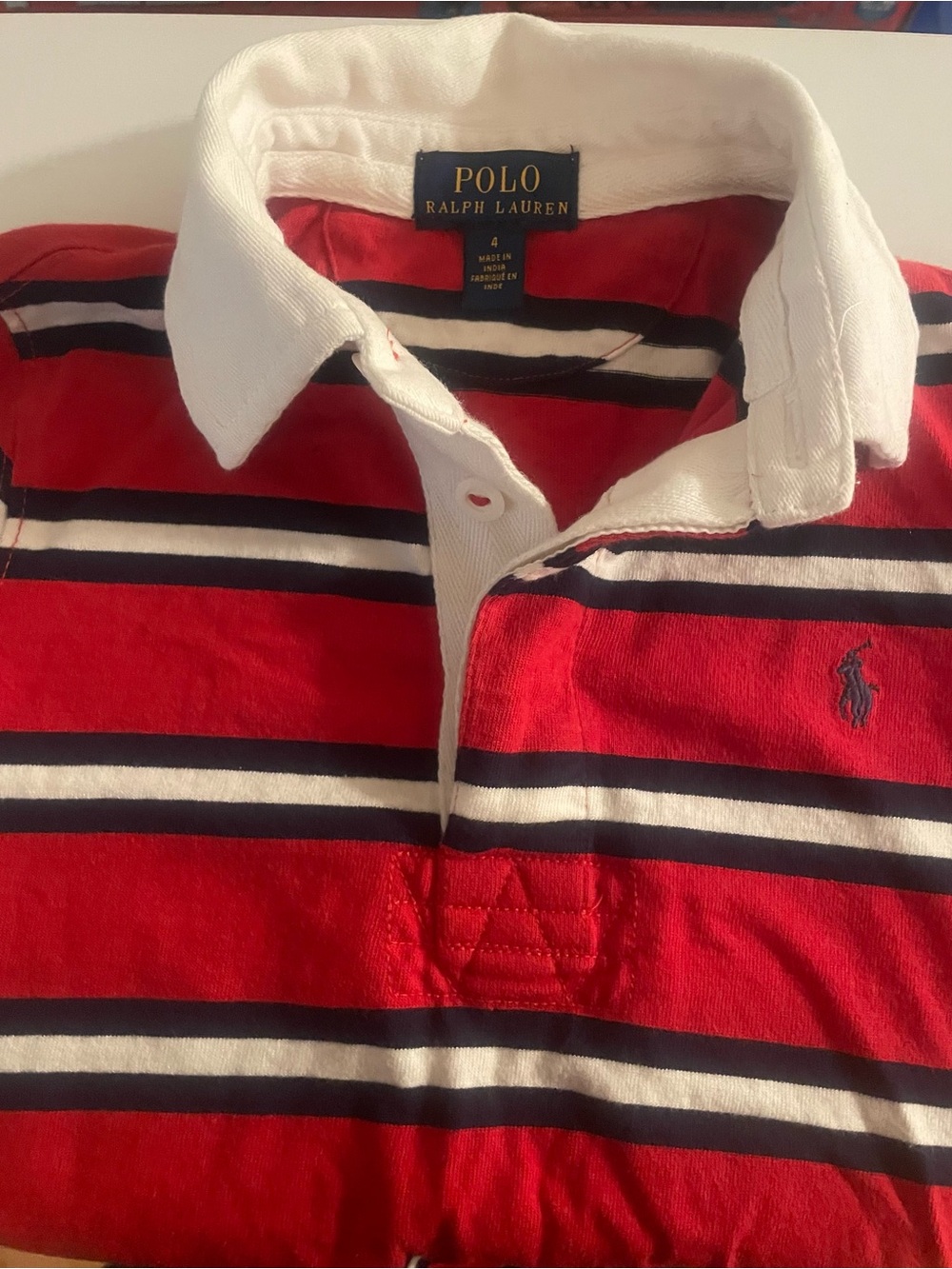 Polo by Ralph Lauren Rugby Polo. size 4 kids. Long Sleeves. Worn once!
